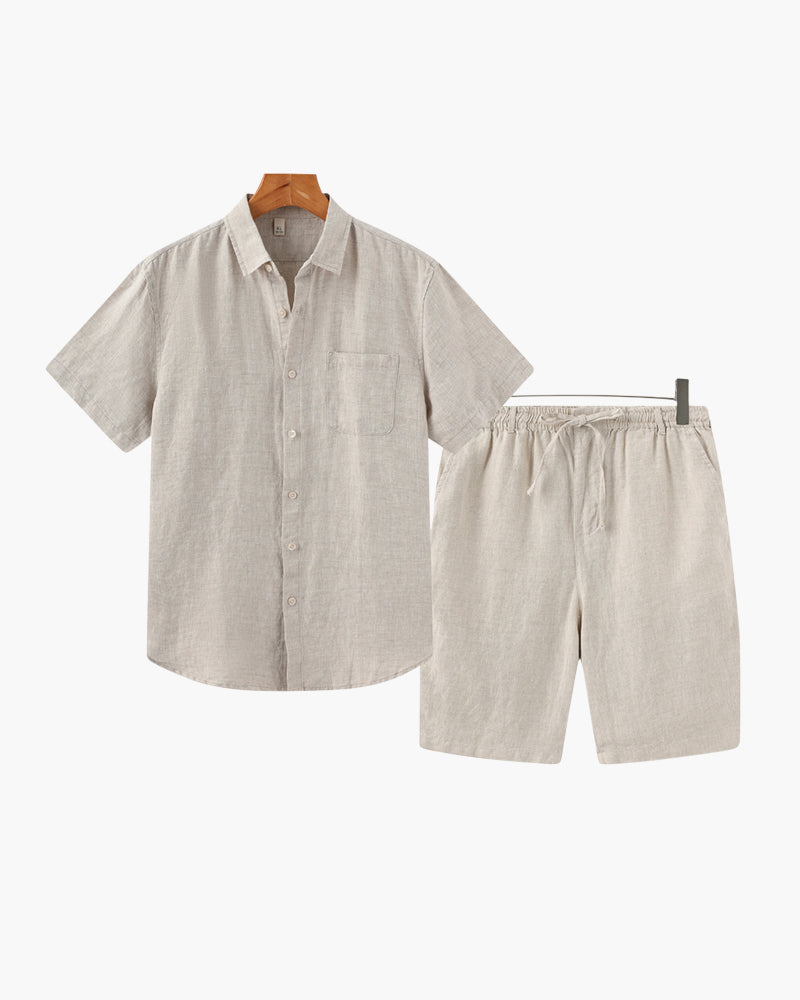 Formentera | Palma | Conjunto de Lino  (Pantalones Cortos)