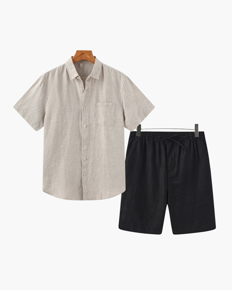 Formentera | Palma | Conjunto de Lino  (Pantalones Cortos)