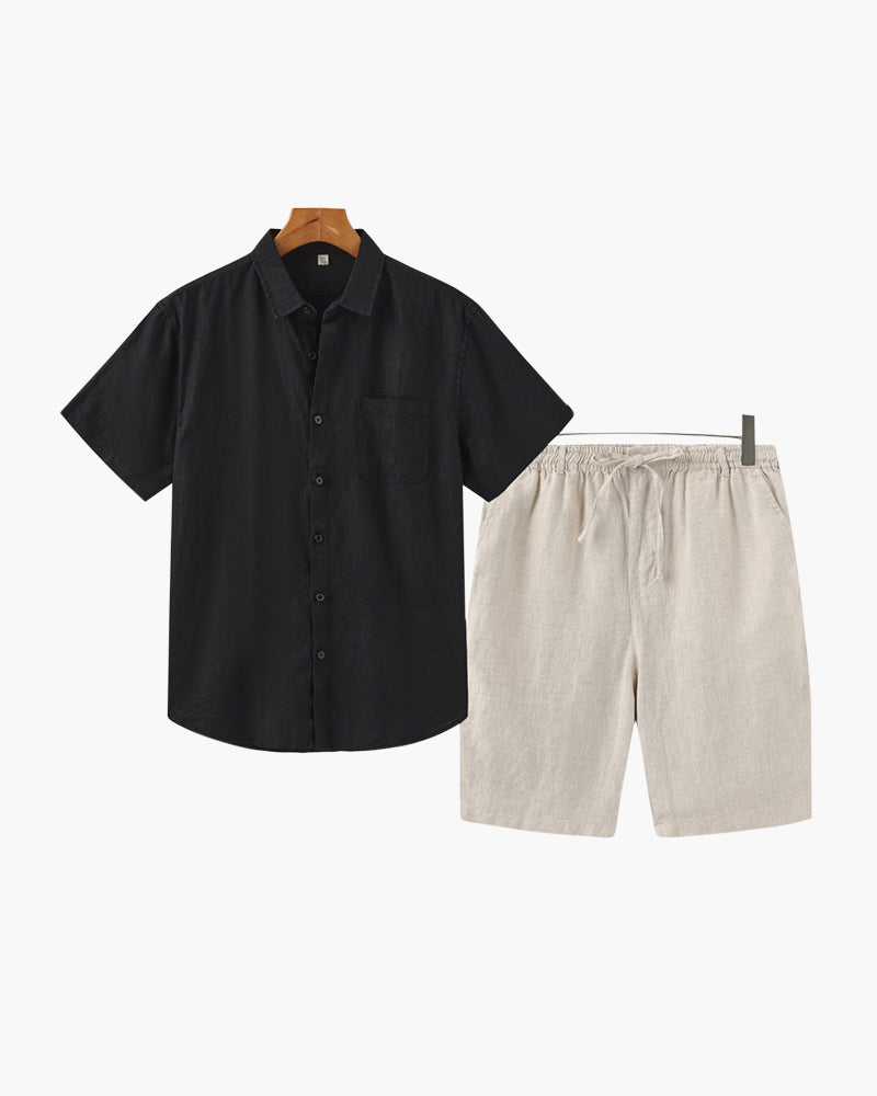Formentera | Palma | Conjunto de Lino  (Pantalones Cortos)