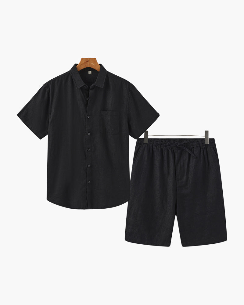 Formentera | Palma | Conjunto de Lino  (Pantalones Cortos)