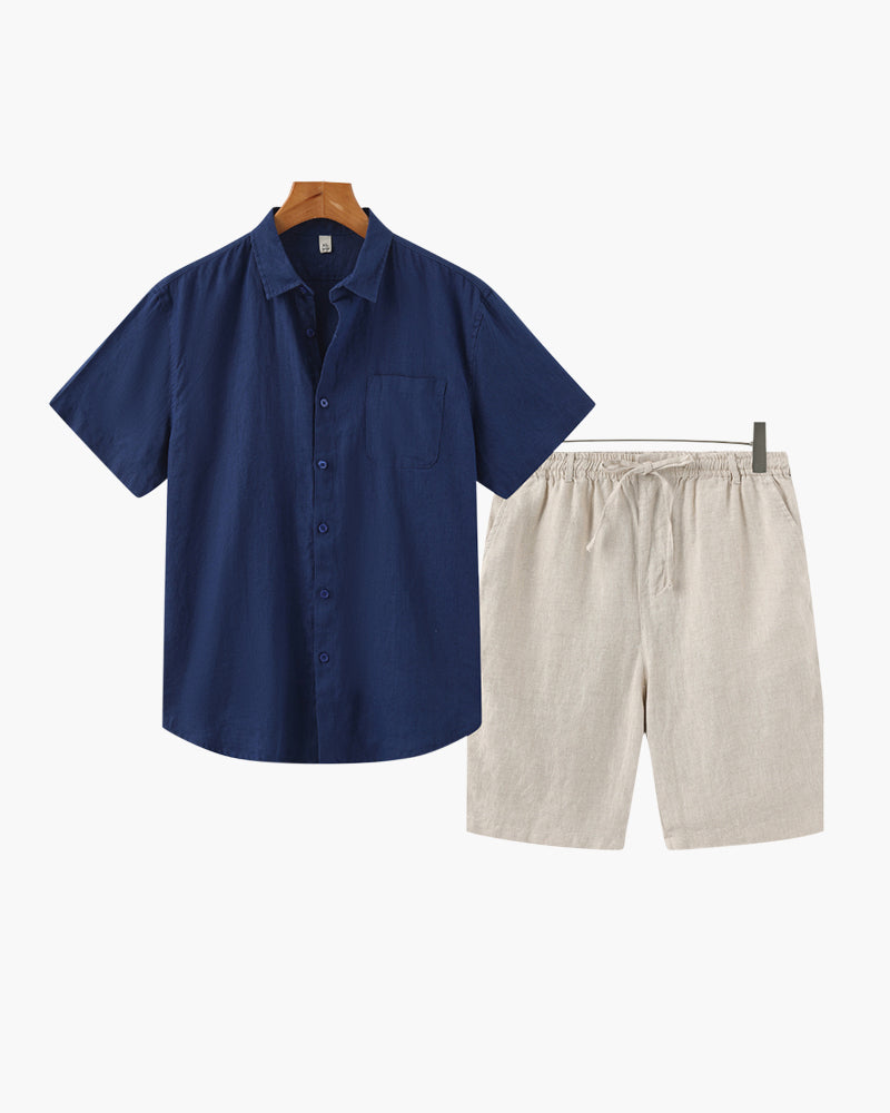 Formentera | Palma | Conjunto de Lino  (Pantalones Cortos)
