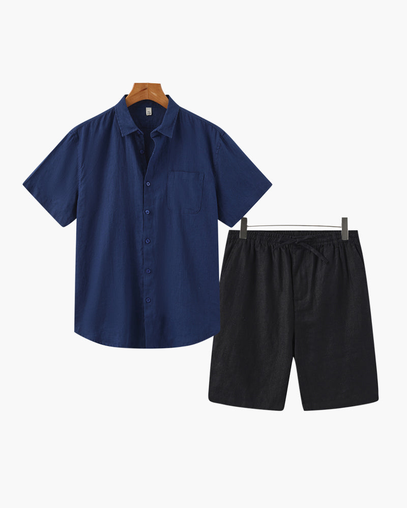 Formentera | Palma | Conjunto de Lino  (Pantalones Cortos)