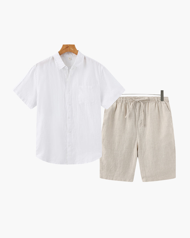 Formentera | Palma | Conjunto de Lino  (Pantalones Cortos)