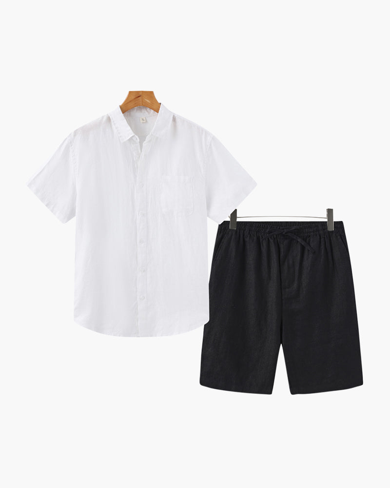 Formentera | Palma | Conjunto de Lino  (Pantalones Cortos)