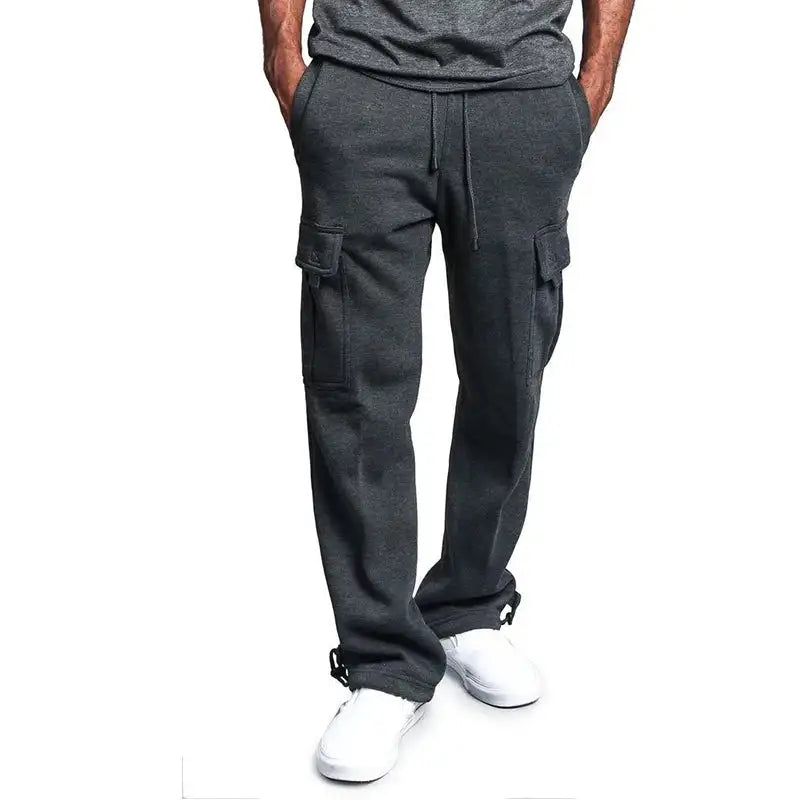 Oliva | Pantalones holgados con múltiples bolsillos