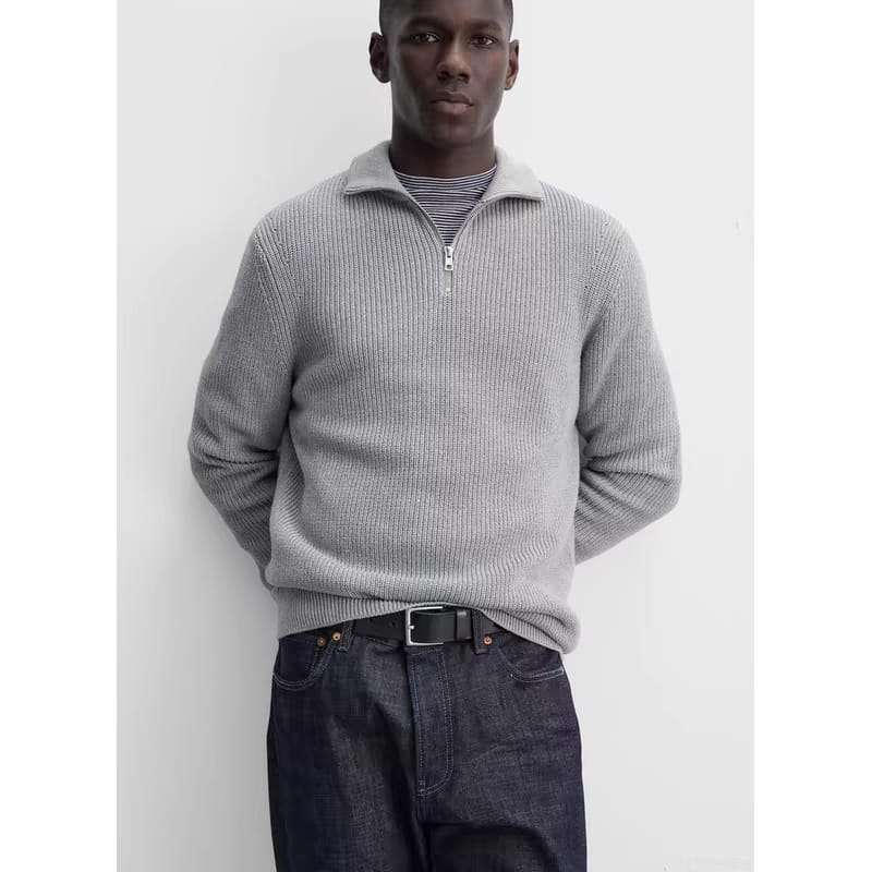 Pamplona | Sudadera de media cremallera con elegante diseño de punto